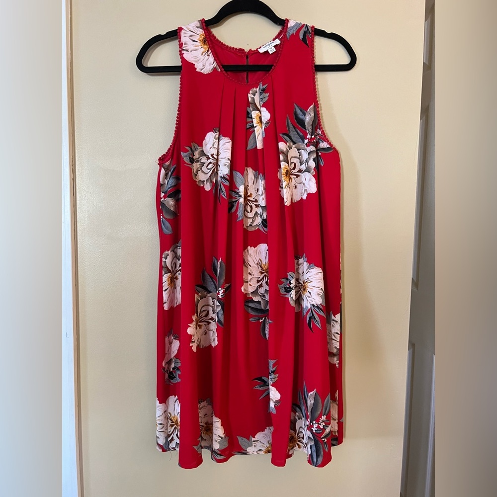 M Umgee Red Floral Dress